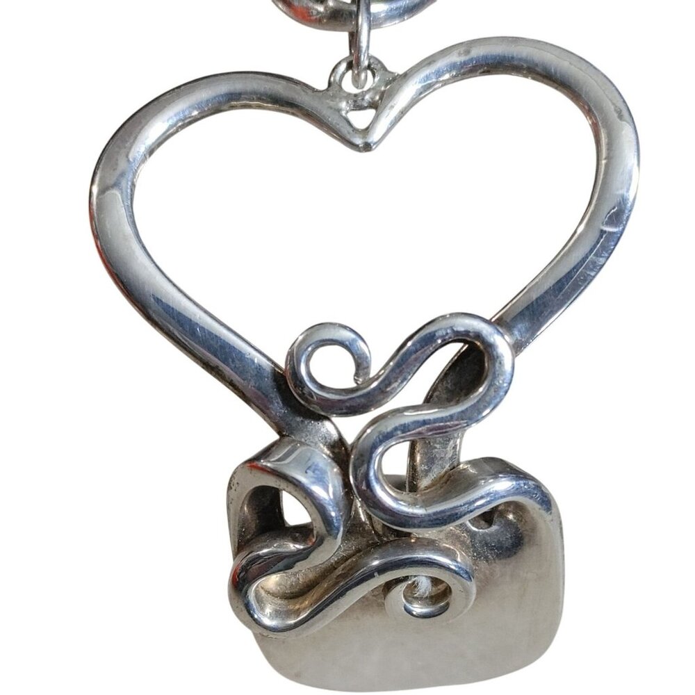 Heart Bracelet 1950 Gorham Sterling 14K WG Clasp 6 Fork Art Lily of The Valley